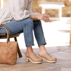 Nisolo All-Day Heeled Clog Almond | Women Heels