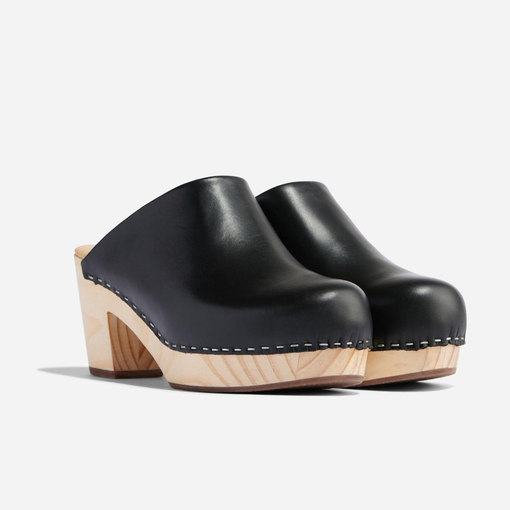 Nisolo All-Day Heeled Clog Black | Women Heels