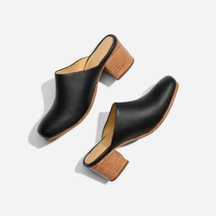Nisolo All-Day Heeled Mule Black | Women Heels