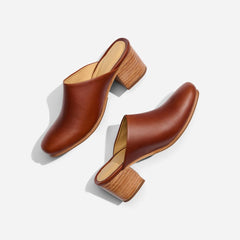 Nisolo All-Day Heeled Mule Brandy | Women Loafers & Mules