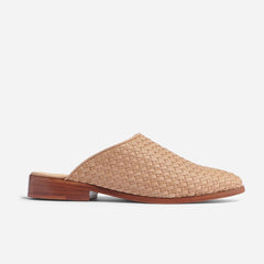 Nisolo Ama Woven Mule Woven Almond | Women Flats & Slip Ons