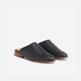 Nisolo Ama Woven Mule Woven Black | Women Flats & Slip Ons