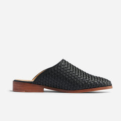 Nisolo Ama Woven Mule Woven Black | Women Loafers & Mules