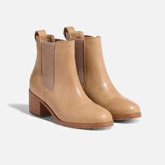 Nisolo Ana Go-To Heeled Chelsea Boot Almond | Women Boots