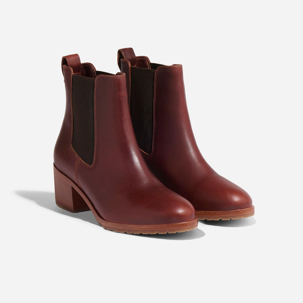 Nisolo Ana Go-To Heeled Chelsea Boot Auburn | Women Boots