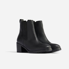 Nisolo Ana Go-To Heeled Chelsea Boot Black/Black | Women Heels