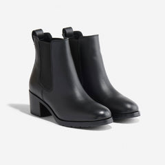 Nisolo Ana Go-To Heeled Chelsea Boot Black/Black | Women Heels