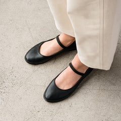 Nisolo Bea Go-To Mary Jane Black | Women Flats & Slip Ons
