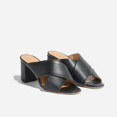Nisolo Carina Cross Strap Mule Black | Women Sandals