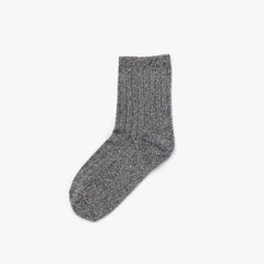 Nisolo Cotton Mid Sock Heather Black Marl | Men Socks