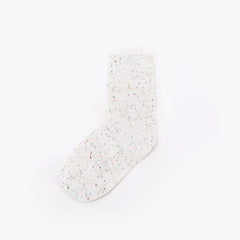 Nisolo Cotton Mid Sock Ivory Multicolor Marl | Men Socks