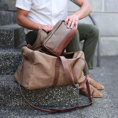 Nisolo Durango Dopp Kit Waxed Canvas | Men Bags & Wallets