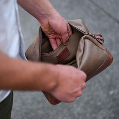 Nisolo Durango Dopp Kit Waxed Canvas | Men Bags & Wallets
