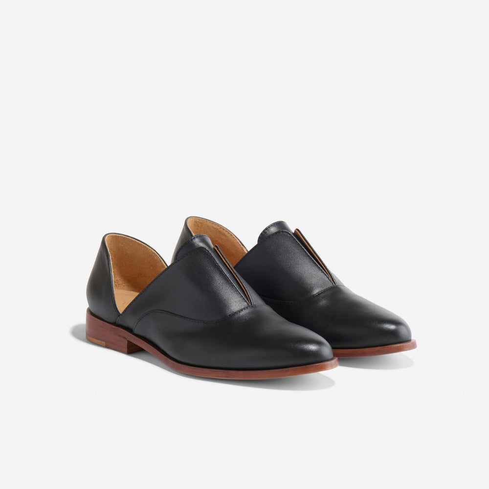 Nisolo Emma D'Orsay Oxford 2.0 Black | Women Flats & Slip Ons