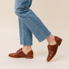 Nisolo Emma D'Orsay Oxford 2.0 Brandy | Women Flats & Slip Ons