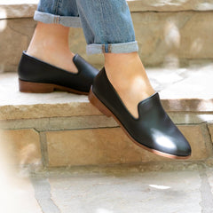 Nisolo Everyday Slip On Loafer Black | Women Flats & Slip Ons
