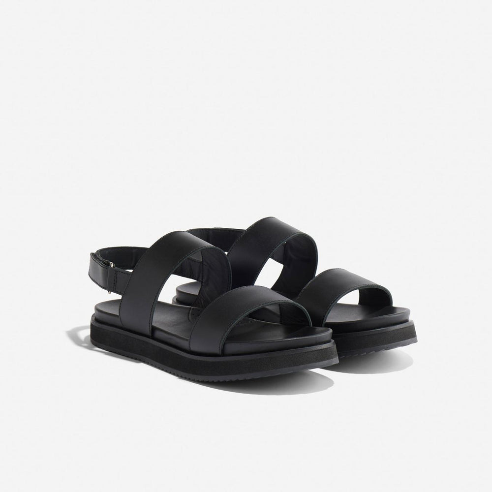 Nisolo Go-To Flatform Sandal 2.0 Black/Black | Women Sandals
