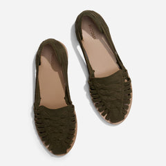 Nisolo Huarache Sandal Forest Green | Women Flats & Slip Ons
