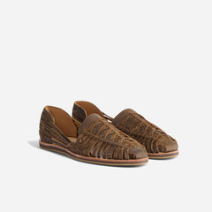 Nisolo Huarache Sandal Waxed Brown | Men Sandals & Slip Ons