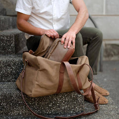 Nisolo Luis Weekender Waxed Canvas | Men Bags & Wallets