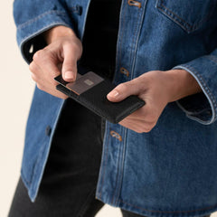 Nisolo Nico Card Case Wallet Black | Women Bags & Wallets