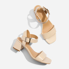 Nisolo Stella Go-To Block Heel Sandal Bone | Women Heels