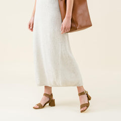 Nisolo Stella Go-To Block Heel Taupe Suede | Women Heels