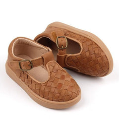 Nisolo Woven Hard Sole T-Bar Walnut | Baby Baby, Toddler & Kids Shoes