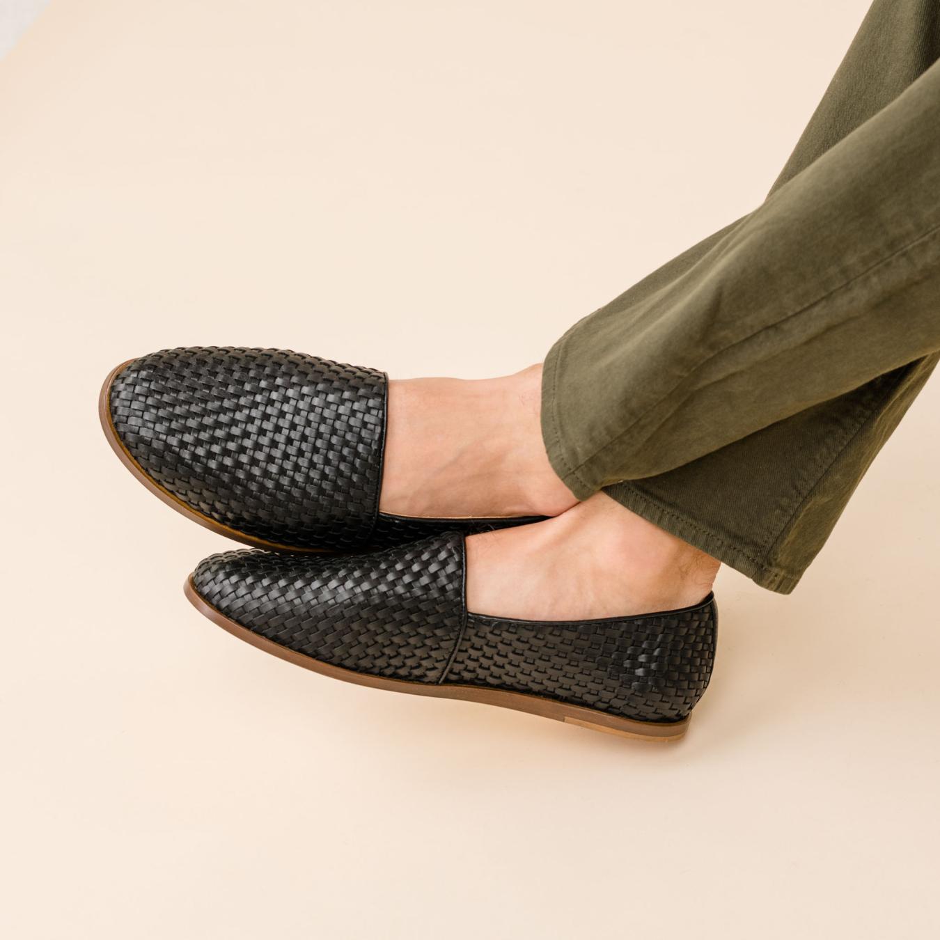 Nisolo Alejandro Woven Slip-On 2.0 Woven Black | Men Sandals &amp; Slip Ons