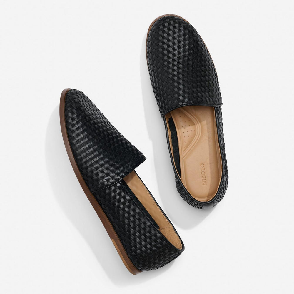Nisolo Alejandro Woven Slip-On 2.0 Woven Black | Men Sandals &amp; Slip Ons