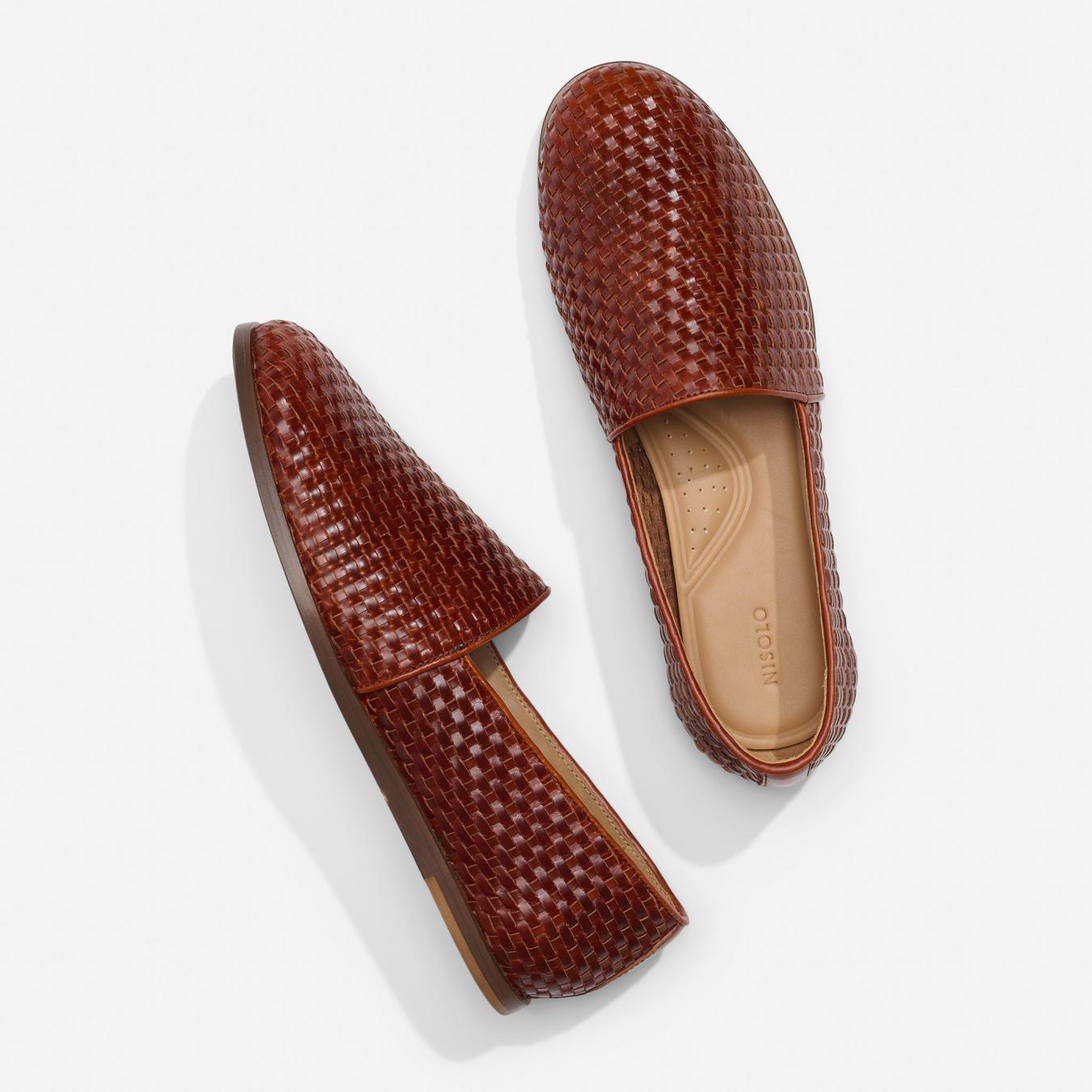 Nisolo Alejandro Woven Slip-On 2.0 Woven Brandy | Men Sandals &amp; Slip Ons