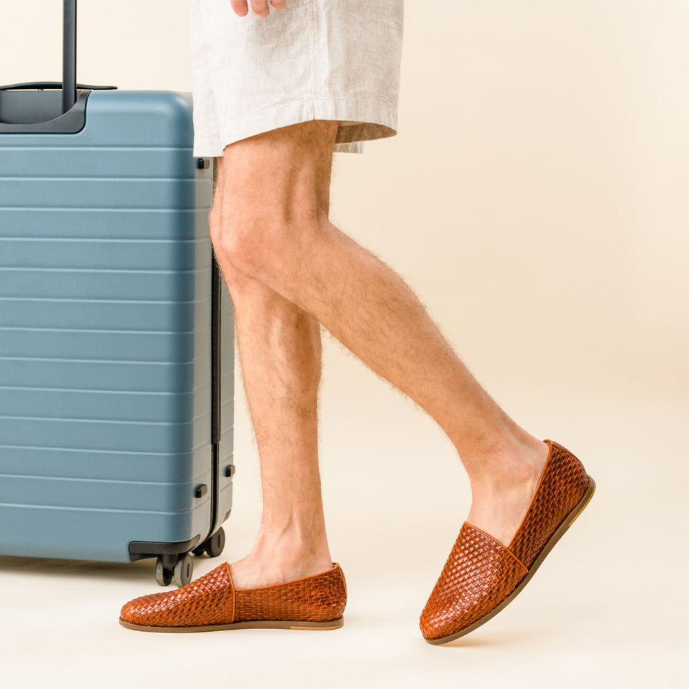 Nisolo Alejandro Woven Slip-On 2.0 Woven Brandy | Men Sandals &amp; Slip Ons