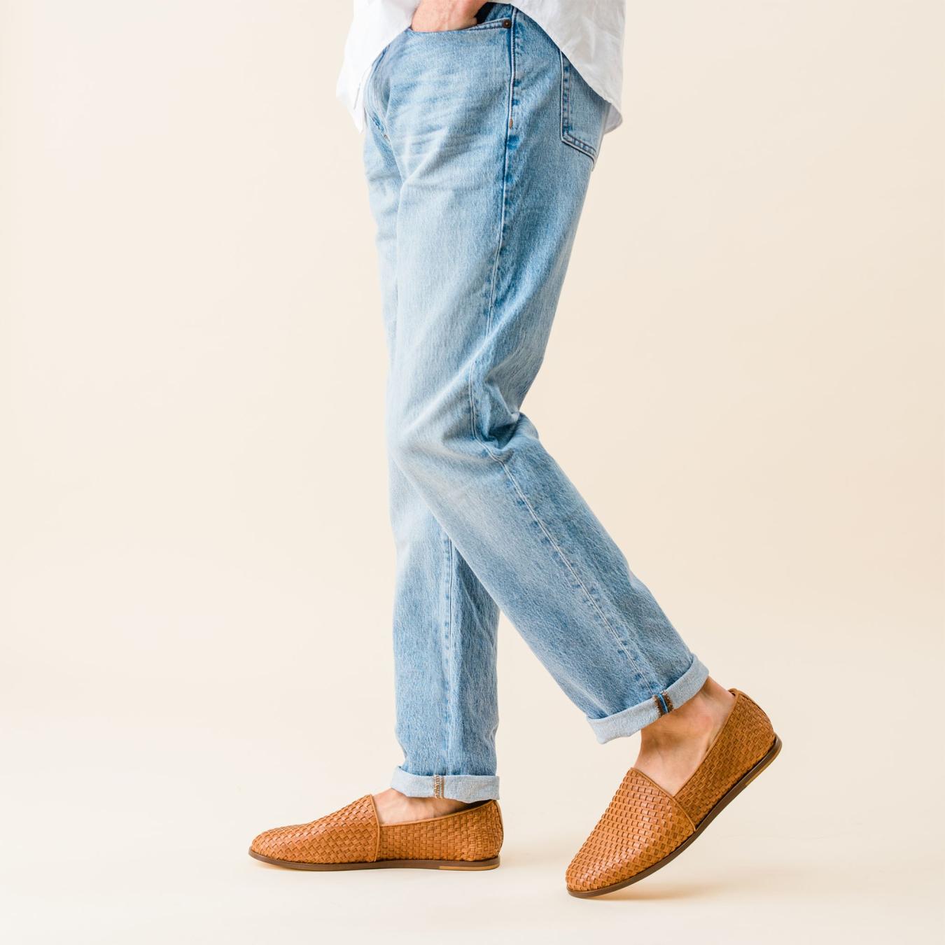 Nisolo Alejandro Woven Slip-On 2.0 Woven Brown | Men Sandals &amp; Slip Ons