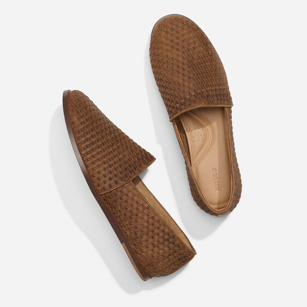 Nisolo Alejandro Woven Slip-On 2.0 Woven Tobacco | Men Sandals &amp; Slip Ons
