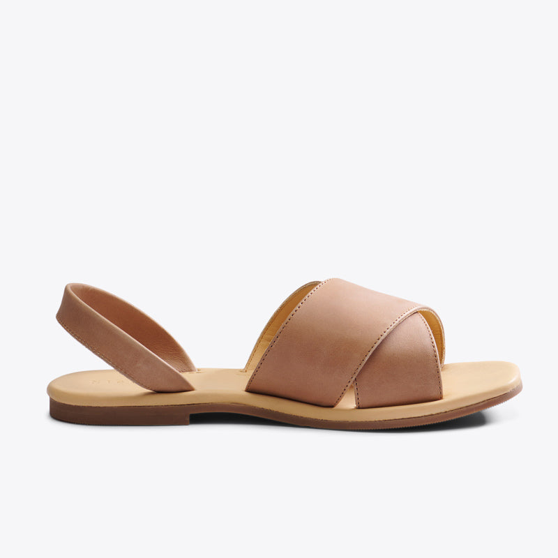 Nisolo All-Day Cross Strap Sandal Almond | Women Sandals