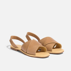 Nisolo All-Day Cross Strap Sandal Almond | Women Sandals