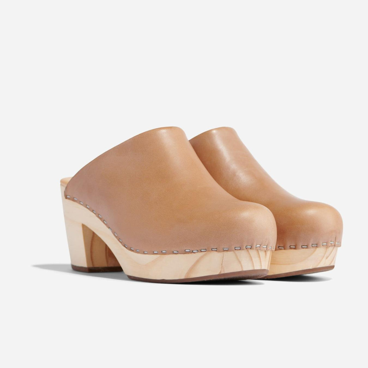 Nisolo All-Day Heeled Clog Almond | Women Heels