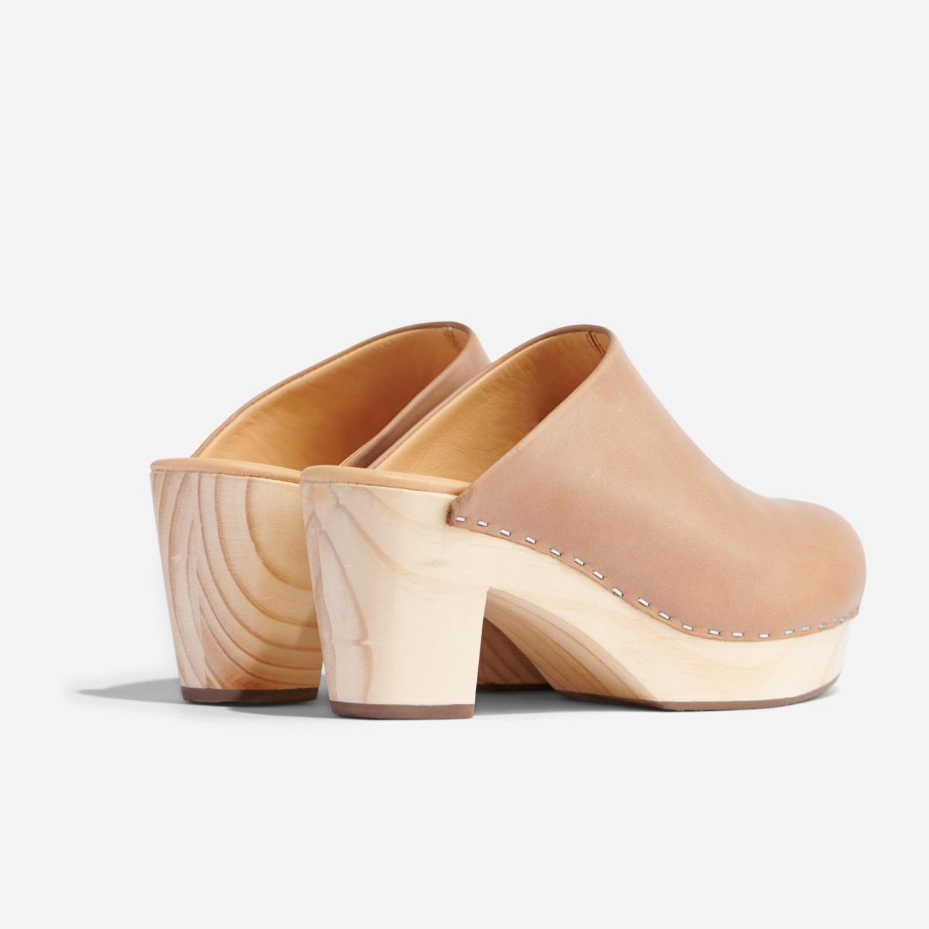 Nisolo All-Day Heeled Clog Almond | Women Heels