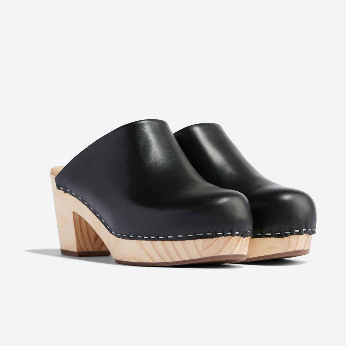 Nisolo All-Day Heeled Clog Black | Women Heels