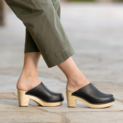 Nisolo All-Day Heeled Clog Black | Women Heels