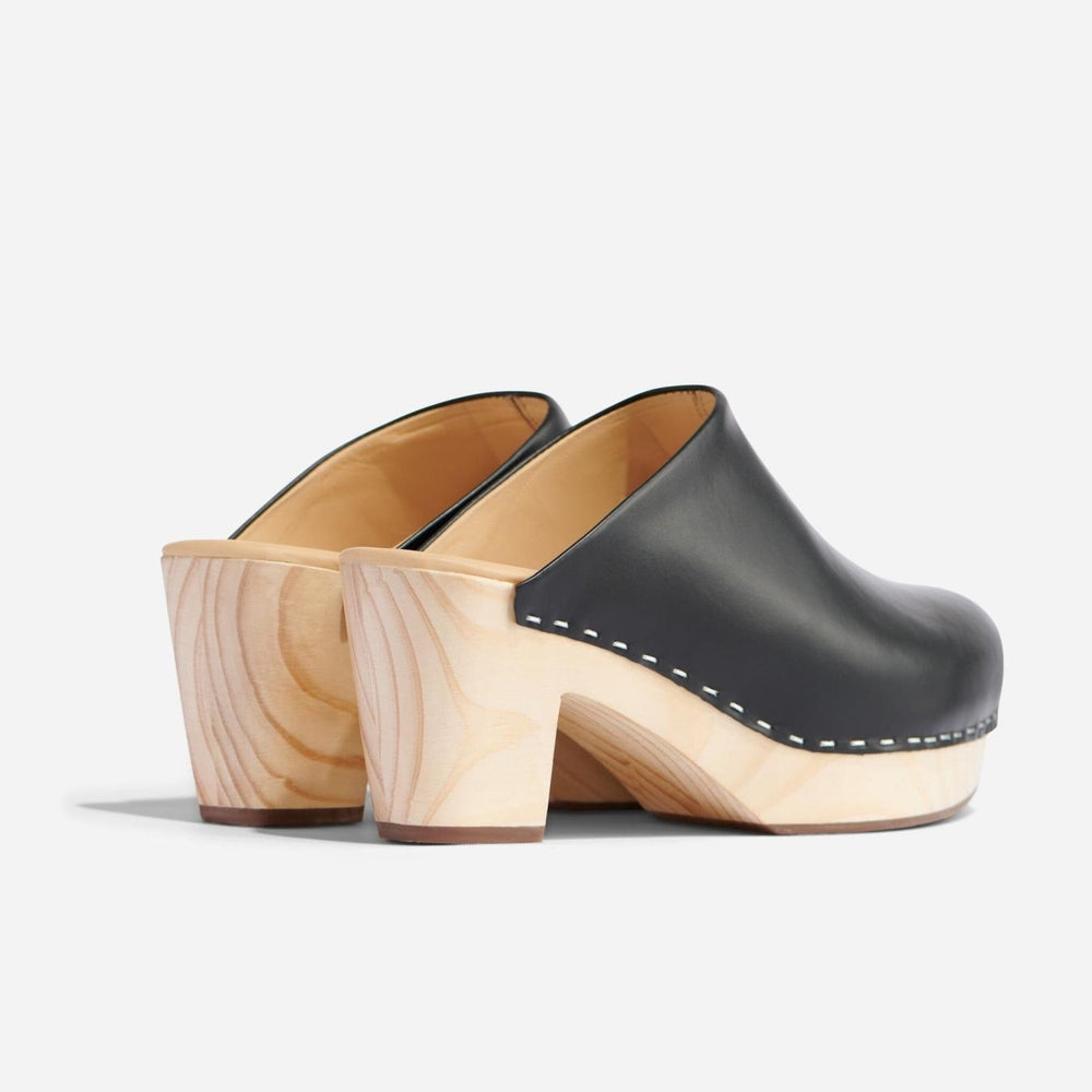 Nisolo All-Day Heeled Clog Black | Women Heels