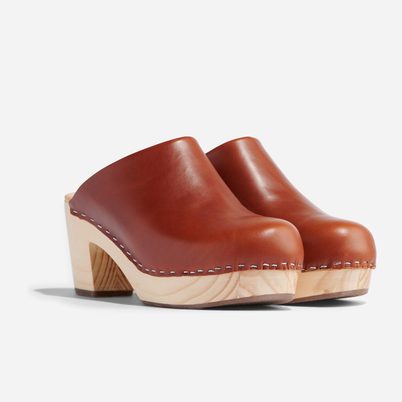 Nisolo All-Day Heeled Clog Brandy | Women Heels