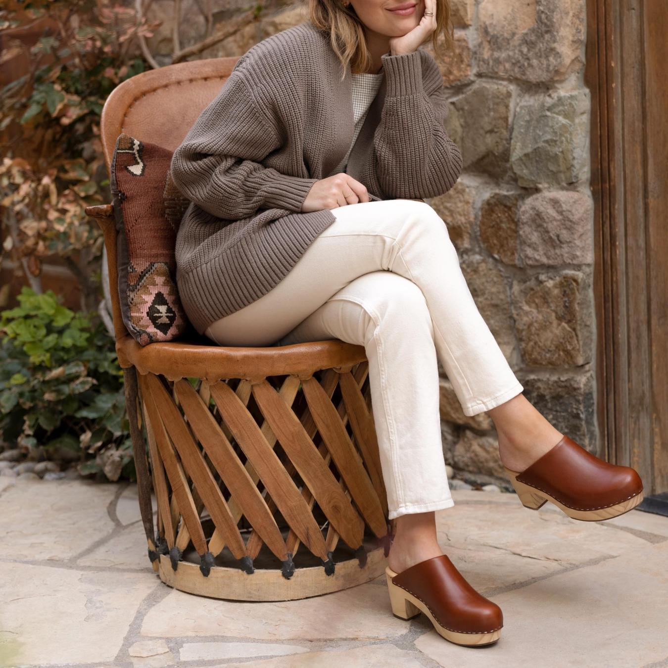 Nisolo All-Day Heeled Clog Brandy | Women Heels