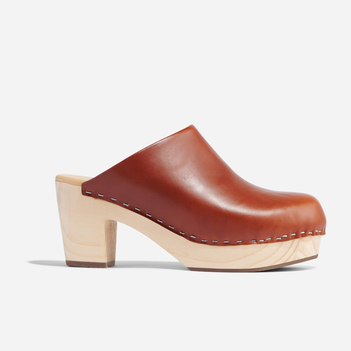 Nisolo All-Day Heeled Clog Brandy | Women Heels