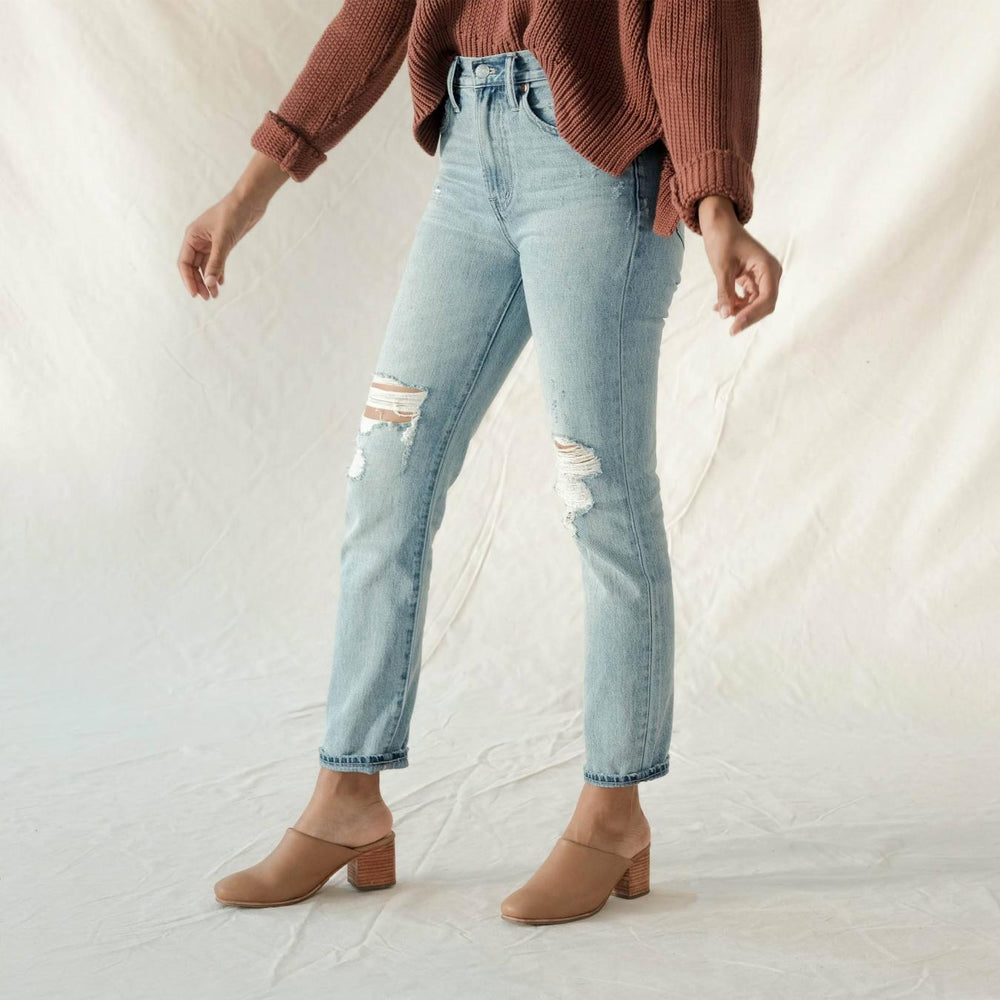 Nisolo All-Day Heeled Mule Almond | Women Heels