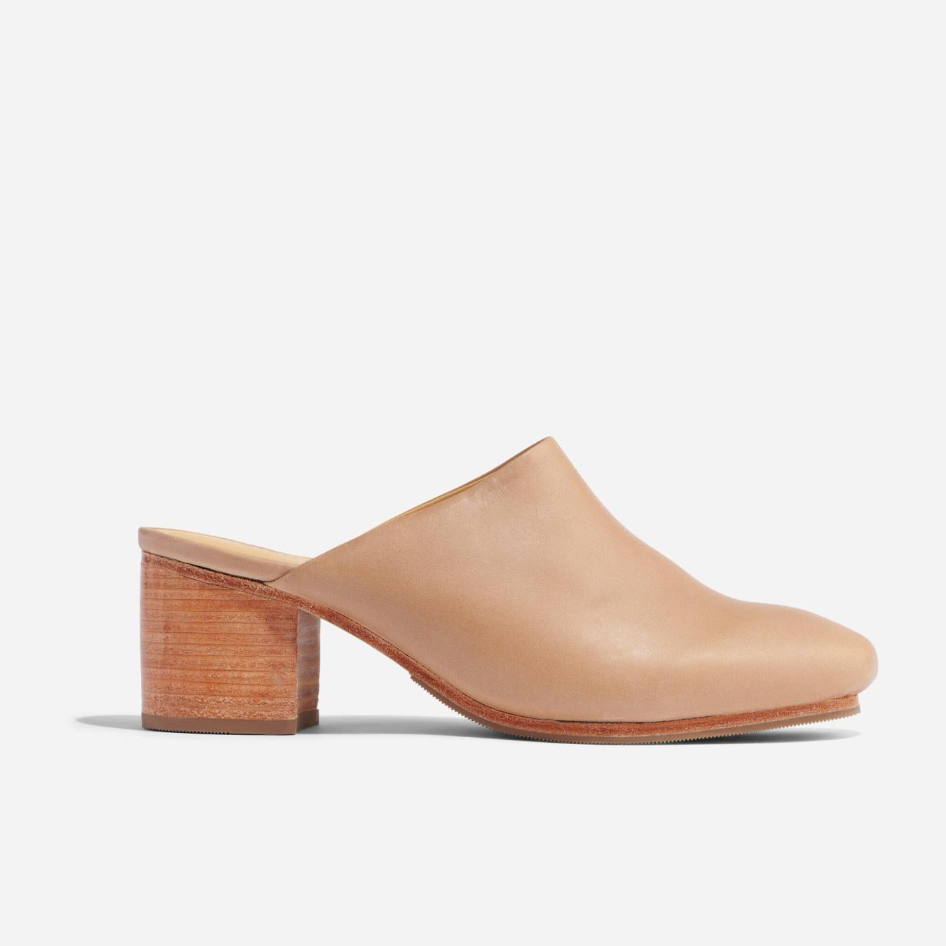 Nisolo All-Day Heeled Mule Almond | Women Loafers &amp; Mules