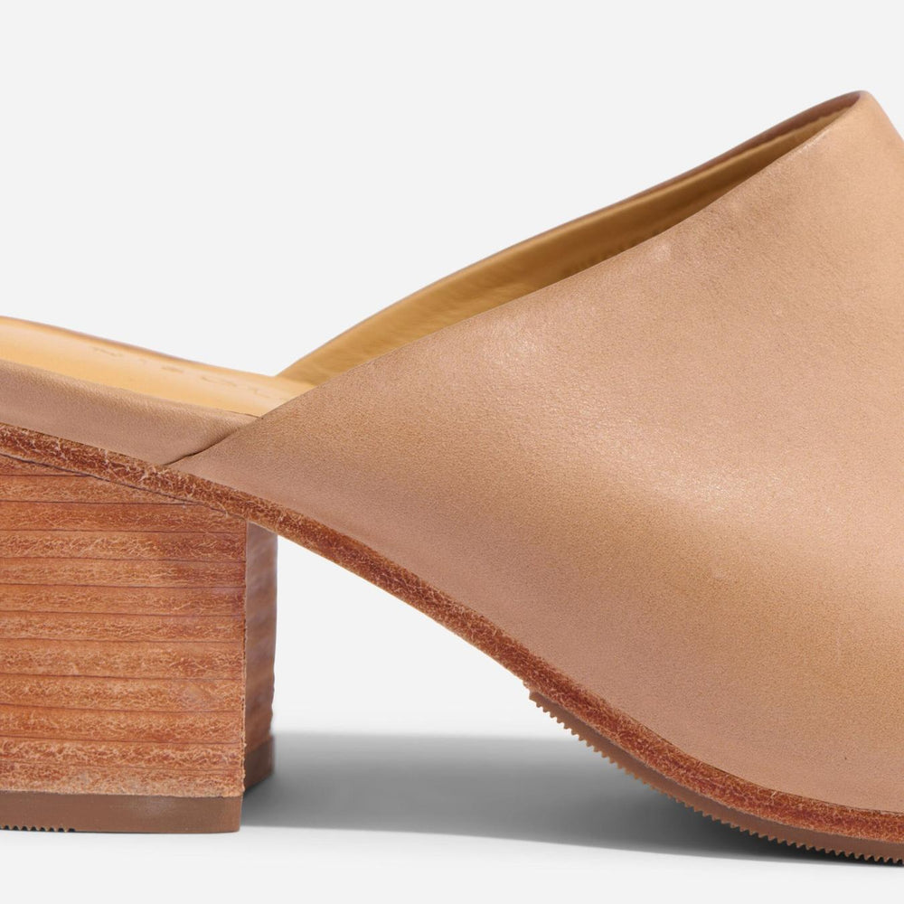 Nisolo All-Day Heeled Mule Almond | Women Loafers &amp; Mules