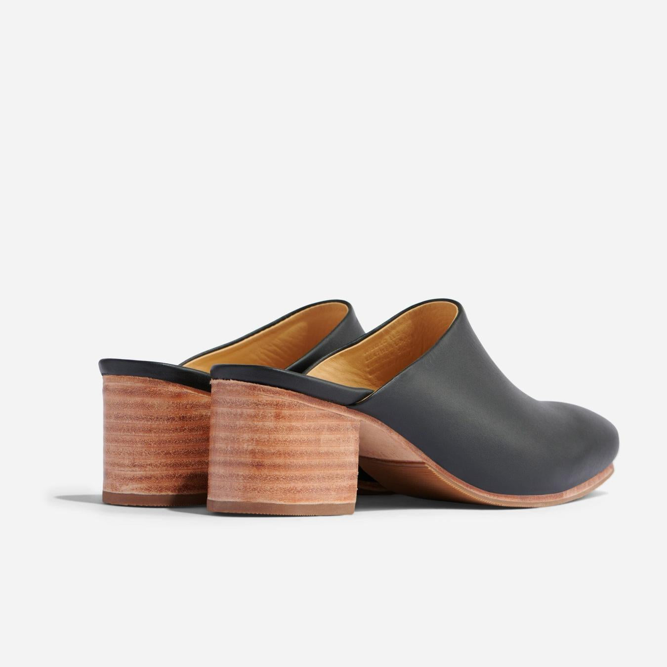Nisolo All-Day Heeled Mule Black | Women Heels