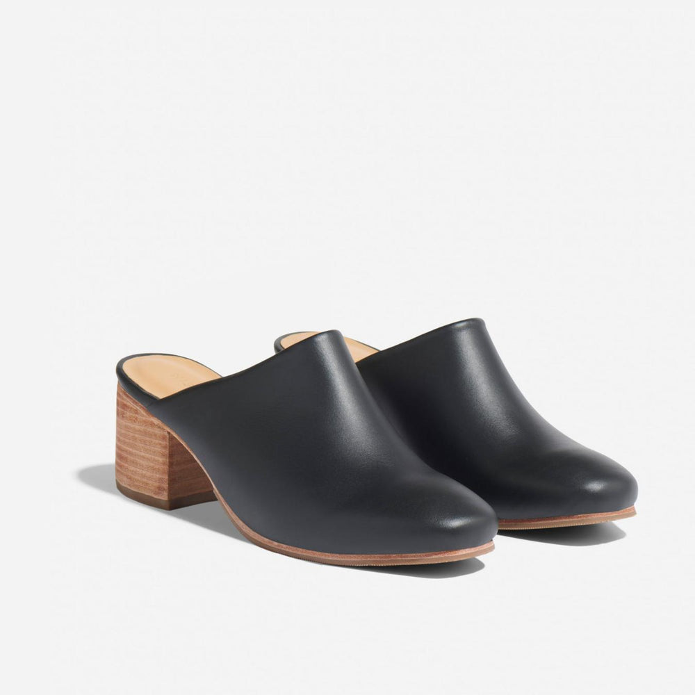 Nisolo All-Day Heeled Mule Black | Women Loafers &amp; Mules