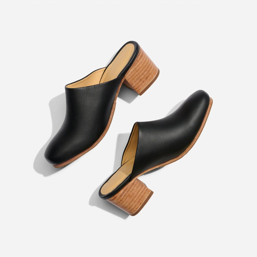 Nisolo All-Day Heeled Mule Black | Women Loafers &amp; Mules